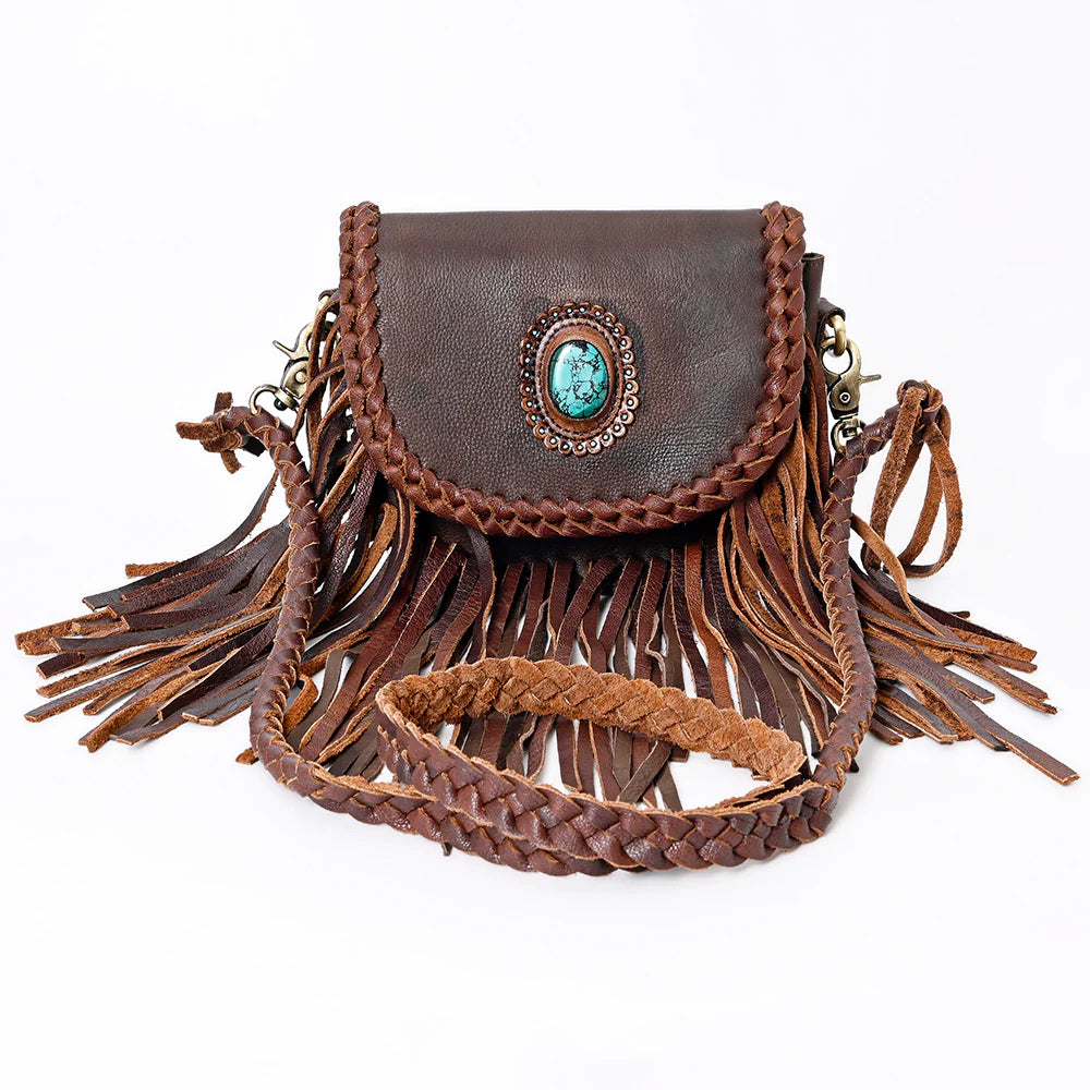 American Darling Turquoise and Fringe Purse