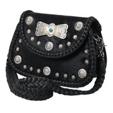 American Darling Black Hair on Hide Concho Purse