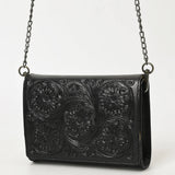American Darling Black Tooled Leather Crossbody Purse