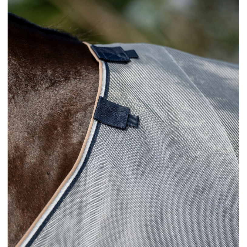 Horseware Rambo Protector Fieldsafe Plus Fly Sheet- Silver/Navy/White/Beige