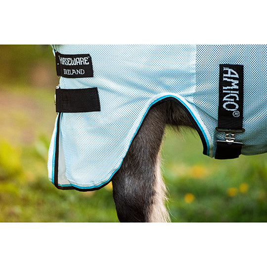 Horseware Amigo Pony Bug Rug Fly Sheet- Azure Blue/Black/White