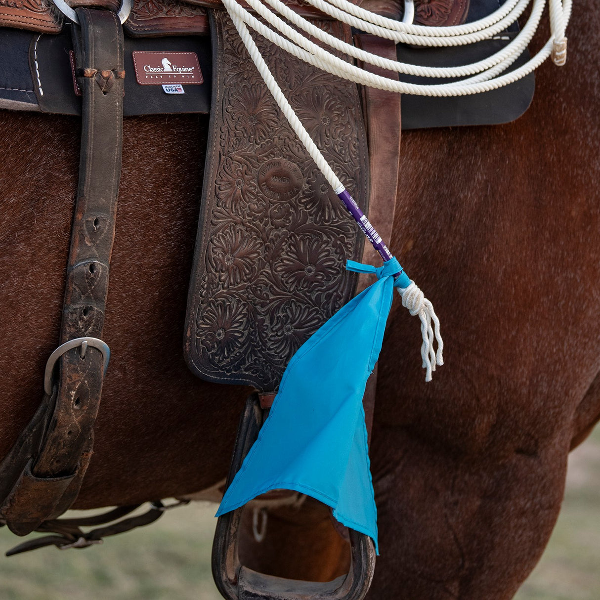 Rattler Ropes Turquoise Breakaway Flag- Single