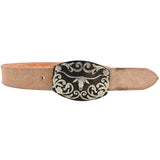 Cowperson Tack 1 1/2" Rusted Steel Longhorn Belt Buckle