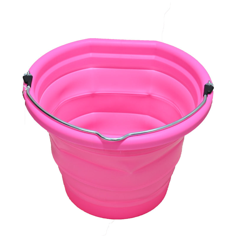 Boss Bucket Collapsible Flat Back Bucket- Neon Pink