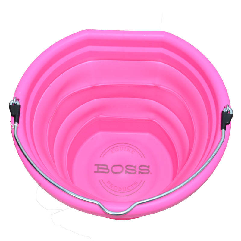Boss Bucket Collapsible Flat Back Bucket- Neon Pink