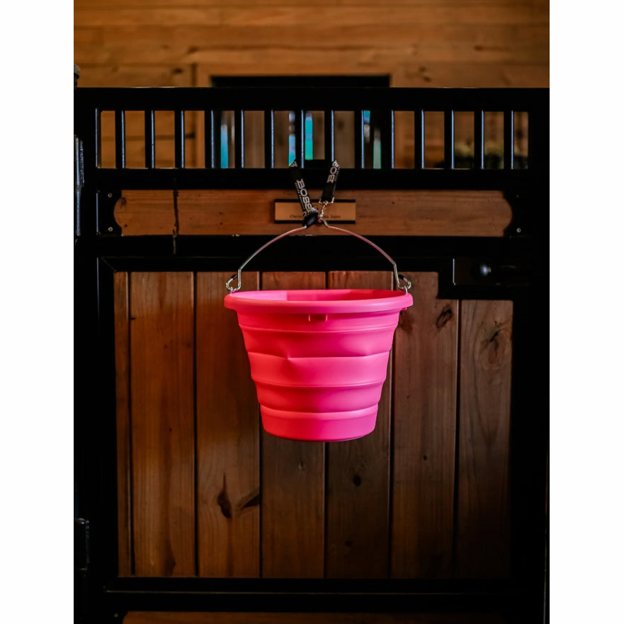 Boss Bucket Collapsible Flat Back Bucket- Neon Pink