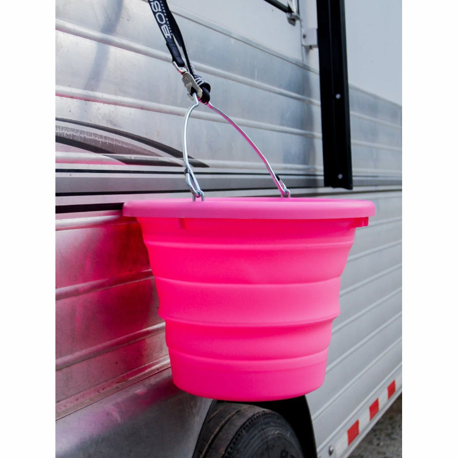 Boss Bucket Collapsible Flat Back Bucket- Neon Pink