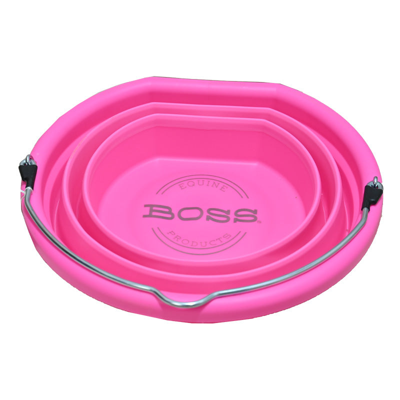 Boss Bucket Collapsible Flat Back Bucket- Neon Pink