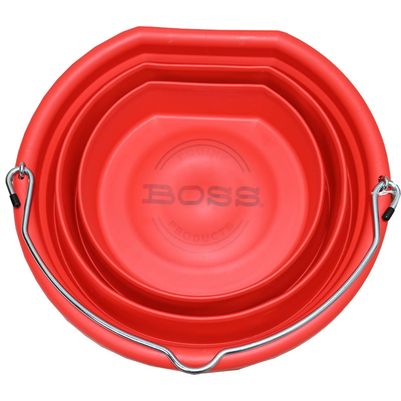 Boss Bucket Collapsible Flat Back Bucket- Red