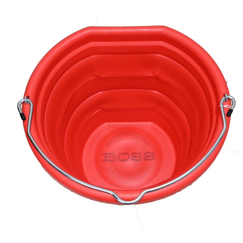 Boss Bucket Collapsible Flat Back Bucket- Red