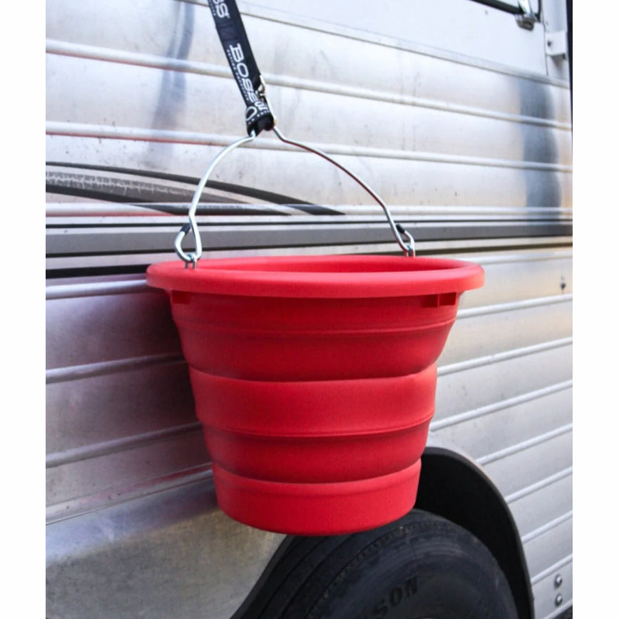 Boss Bucket Collapsible Flat Back Bucket- Red