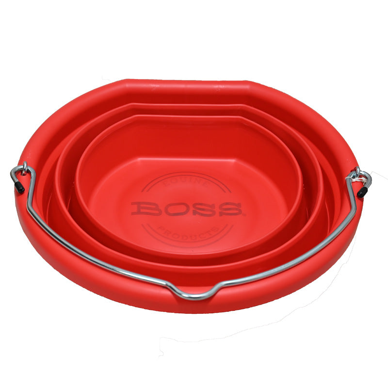 Boss Bucket Collapsible Flat Back Bucket- Red