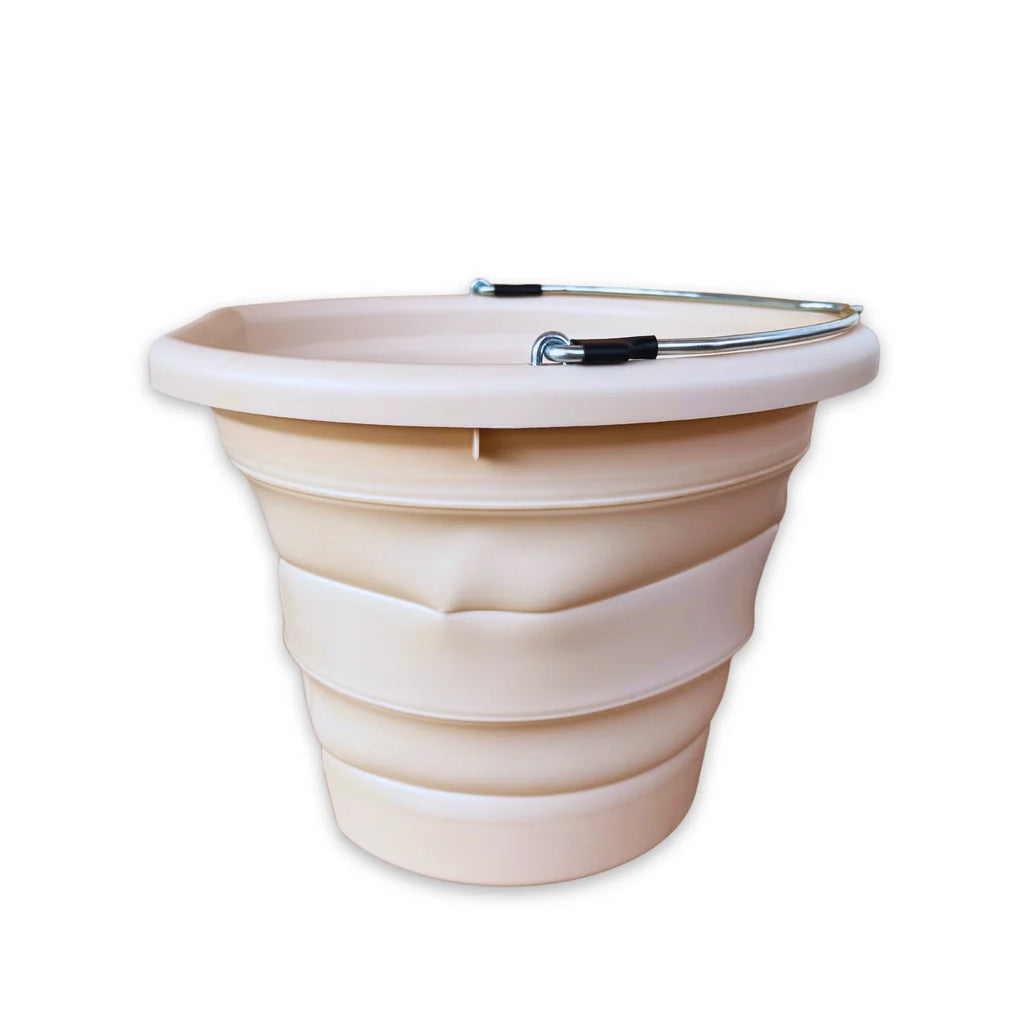 Boss Bucket Collapsible Flat Back Bucket- Sand