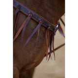 Cowboy Tack 1 1/4" Chocolate Harness Leather Breast Collar w/ Latigo Strings