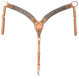 Rafter T Ranch Co. Breast Collar with Brown Gator Print