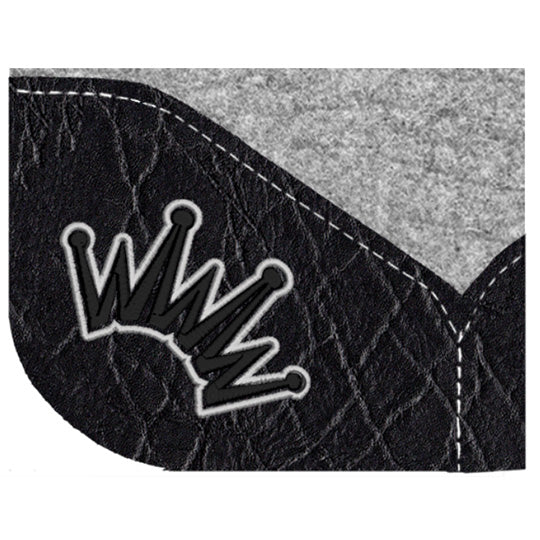 Best Ever 1 1/4" Kush Pad with Black Elephant Wear Leathers and Silver/Black Crown- 32"x32"