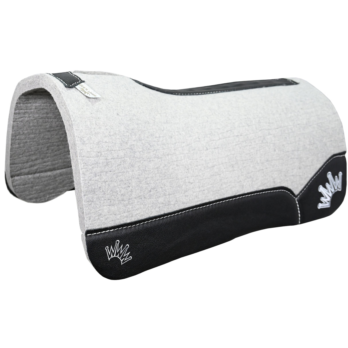 Best Ever 1" Kush Pad with Black Wear Leathers and White Crown- 32"x32"