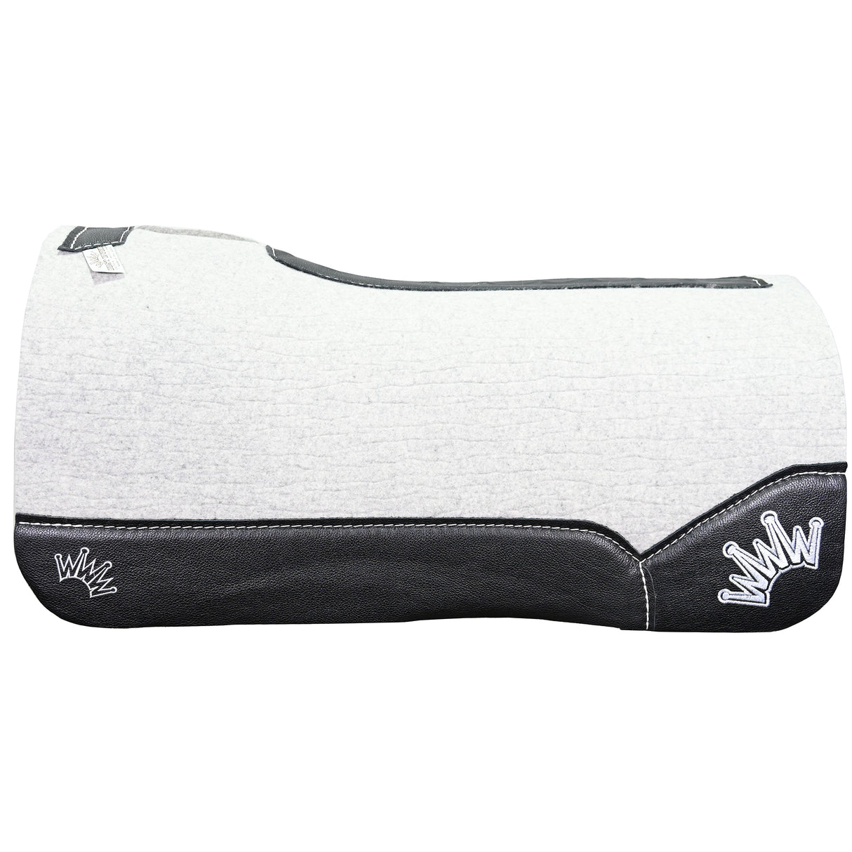 Best Ever 1" Kush Pad with Black Wear Leathers and White Crown- 32"x32"