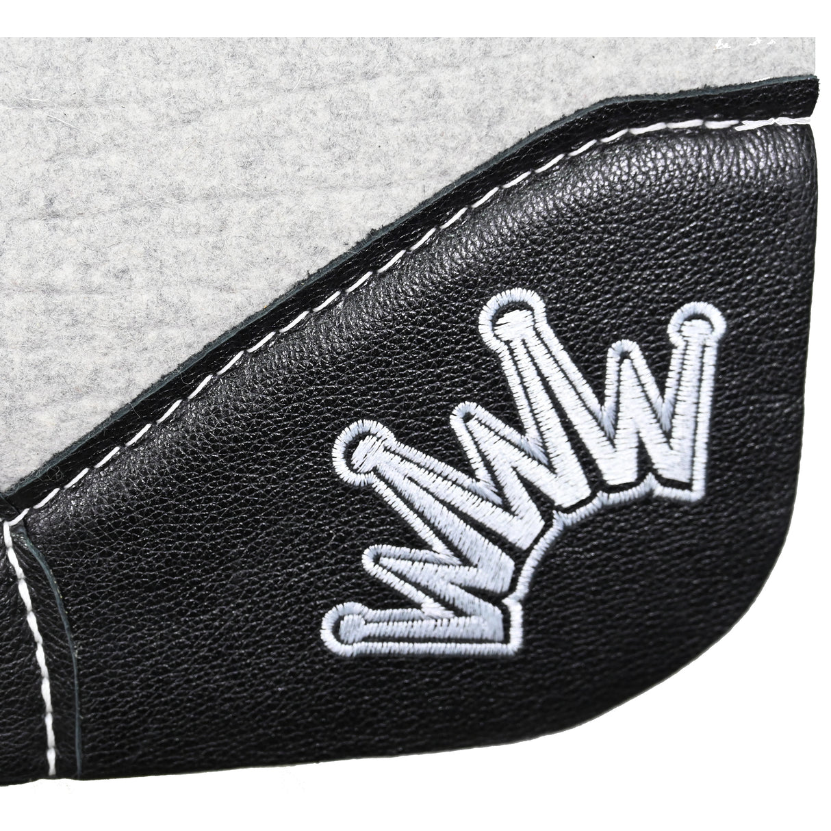 Best Ever 1" Kush Pad with Black Wear Leathers and White Crown- 32"x32"