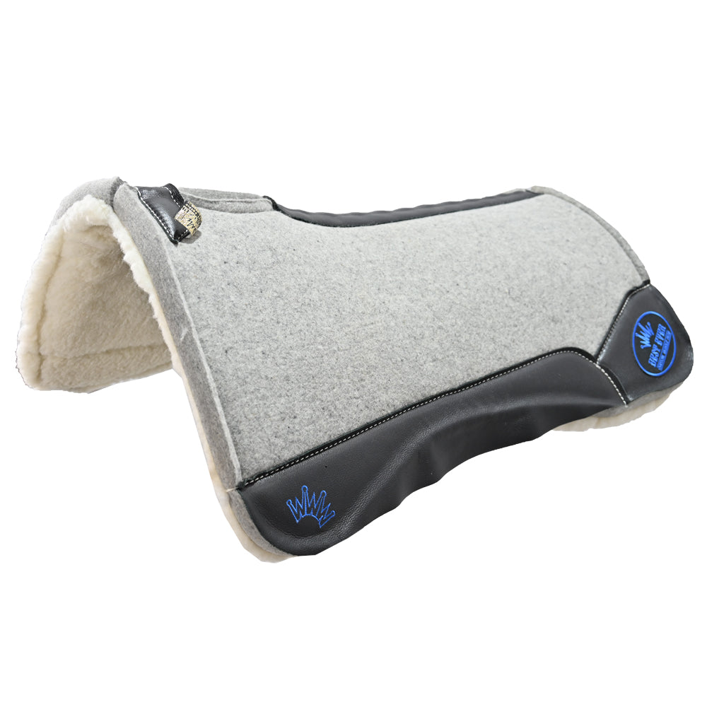 Best Ever 1" Kush Fleesar Series Saddle Pad with Black Wear Leathers- 32"X32"