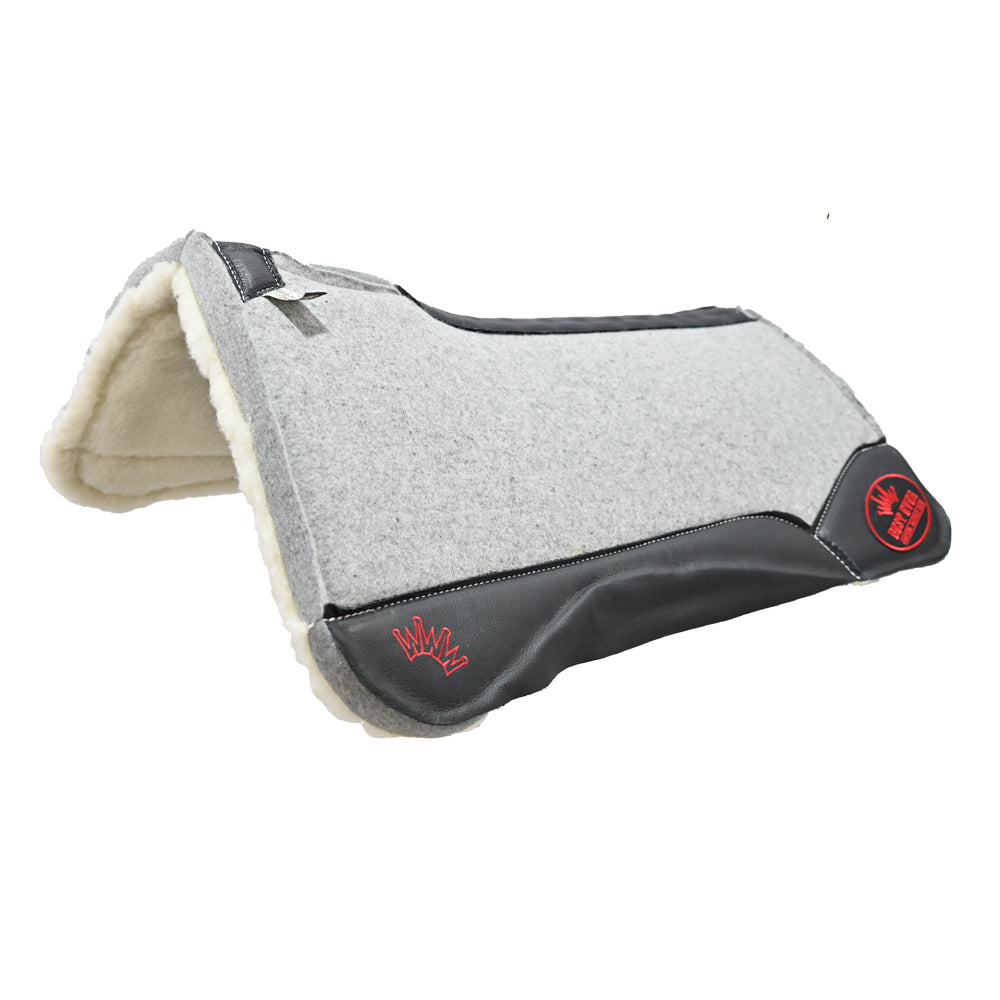 horse gear filzpad Best Ever 1" Kush Fleesar Series Saddle Pad with Black Wear Leathers-