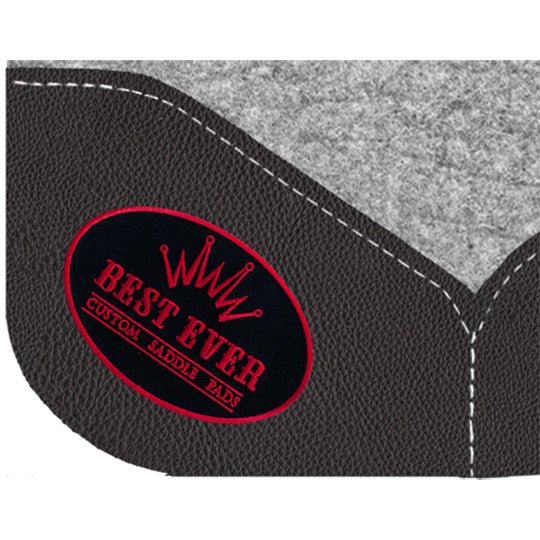 Best Ever 1" Kush Fleesar Series Saddle Pad with Black Wear Leathers- 32"X32"