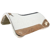 Best Ever 1" Kush Fleesar Series Saddle Pad with Vintage Peat Elephant Wear Leathers & Buckstitch- 32"X32"