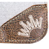 Best Ever 1" Kush Fleesar Series Saddle Pad with Vintage Peat Elephant Wear Leathers & Buckstitch- 32"X32"