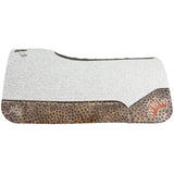 Best Ever 1" Kush Pad with Mocha Ostrich Wear Leathers and Beige/Brown Crown- 32"x32"