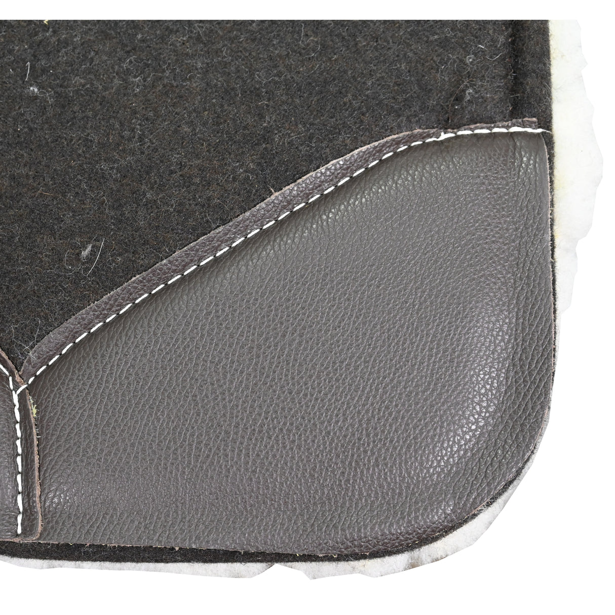 Best Ever 1" OG Fleesar Series Saddle Pad with Brown Wear Leathers- 30"x30"