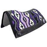 Best Ever 3/4" Black and Purple Las Cruces Navajo Kush Saddle Pad- 34"x36"