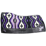 Best Ever 3/4" Black and Purple Las Cruces Navajo Kush Saddle Pad- 34"x36"