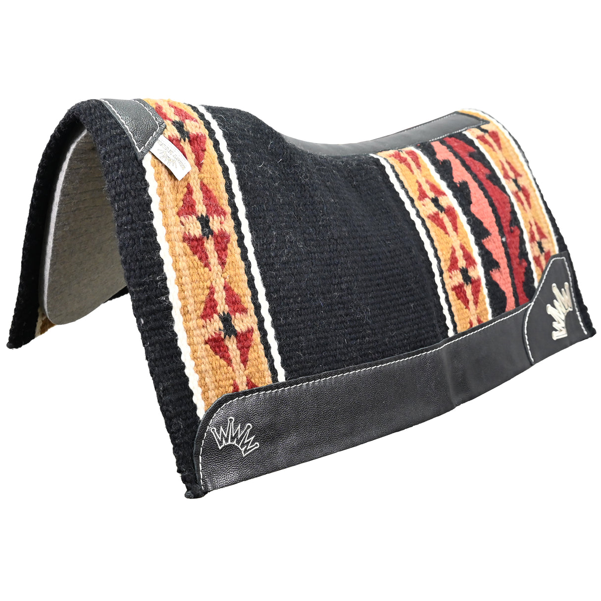 Best Ever 3/4" Black and Sand Mojave Navajo Kush Saddle Pad- 34"x36"