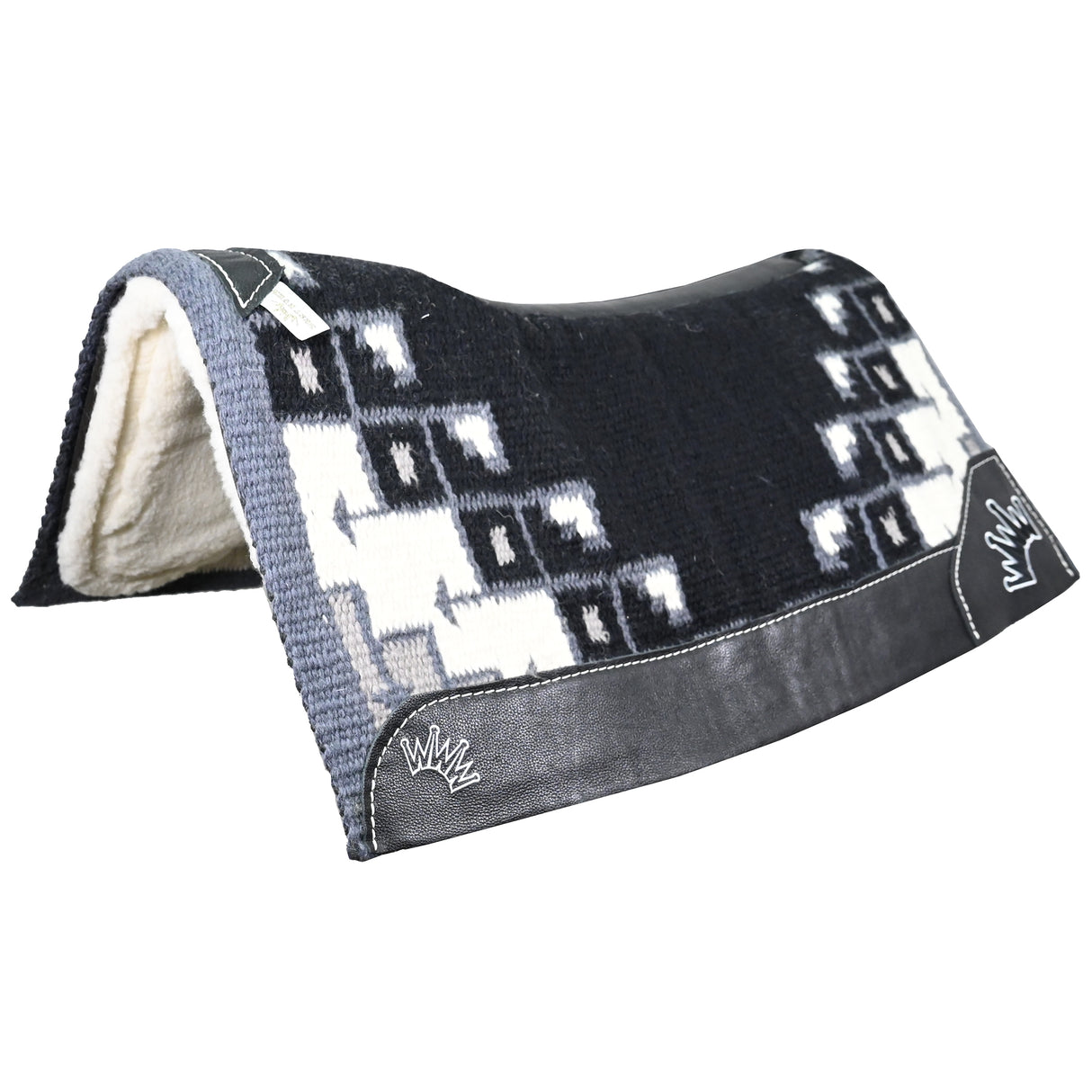 Best Ever 3/4" Grey and Black New Pueblo Navajo OG Fleesar Saddle Pad- 34"x38"