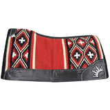 Best Ever 3/4" Red and Black Sequoyah Navajo Kush Fleesar Series Saddle Pad- 34"x38"