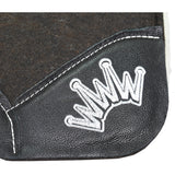 Best Ever 3/4" OG Fleesar Series Saddle Pad with Black Wear Leathers & White Crown- 30"x30"