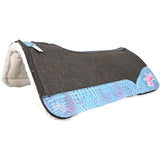 Best Ever 3/4" OG Fleesar Series Saddle Pad with Rio Croc Wear Leathers & White/Pink Crown- 30"x30"