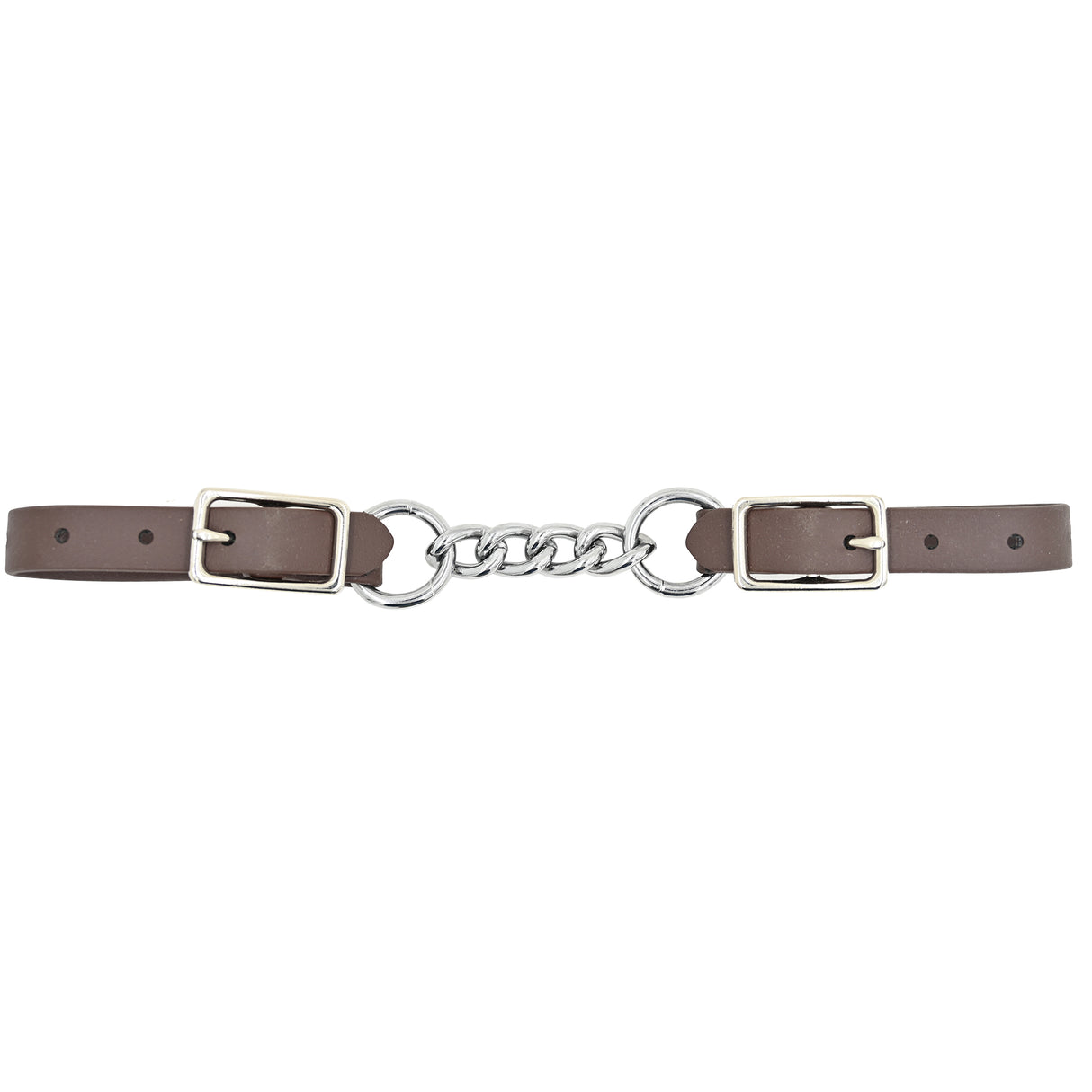 Berlin Custom Leather Single Chain Brown Biothane Curb Chain