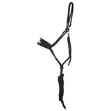 Best Ever Braided Mule Tape Halter w/ 8.5' Lead- Black