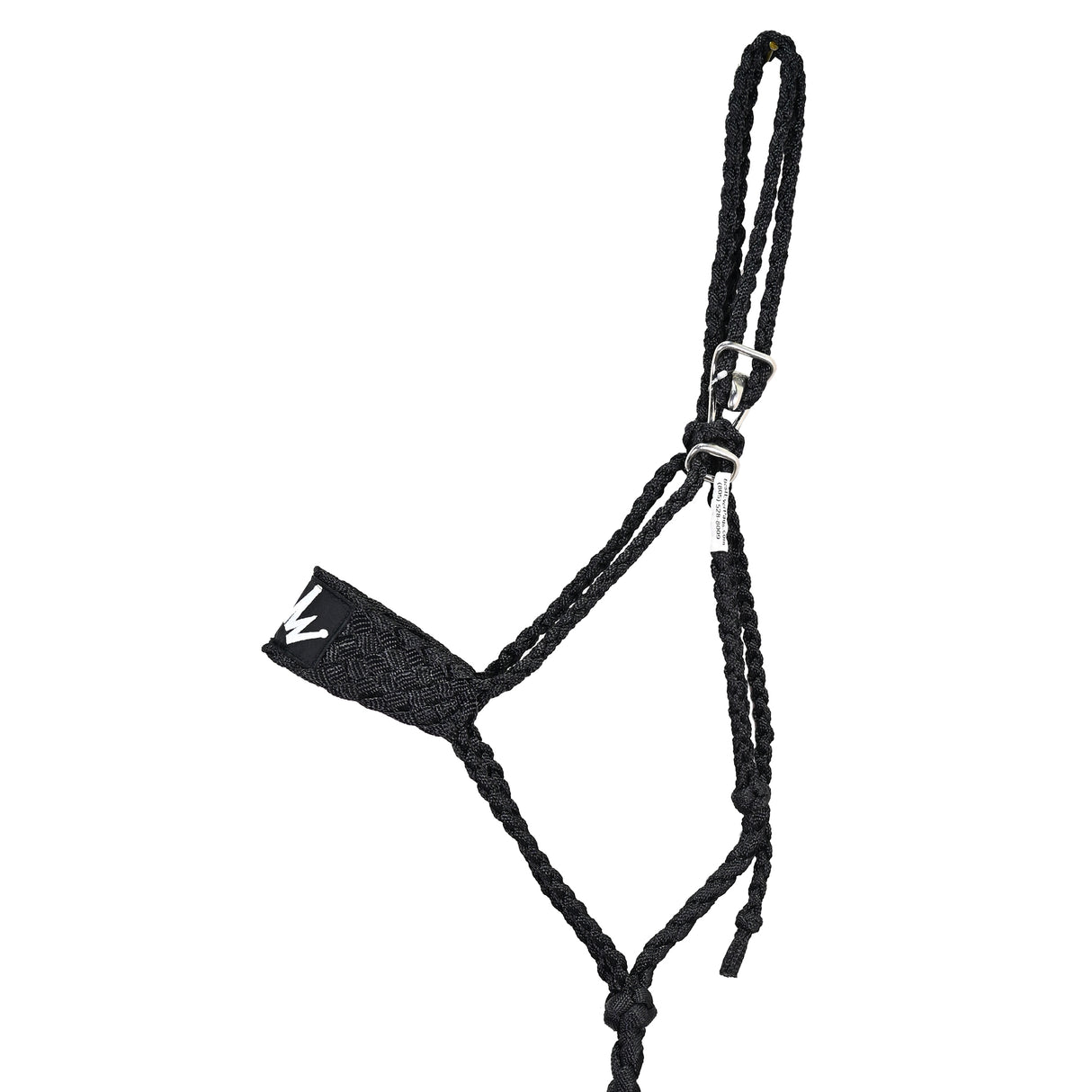 Best Ever Braided Mule Tape Halter w/ 8.5' Lead- Black