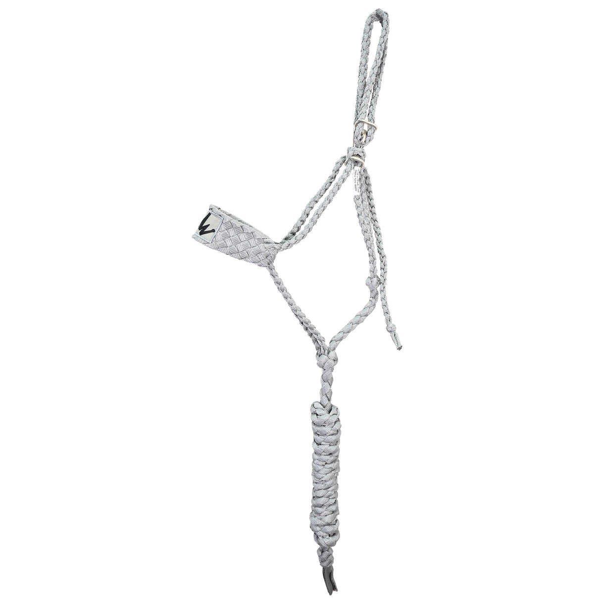 Best Ever Braided Mule Tape Halter w/ 8.5' Lead- Silver