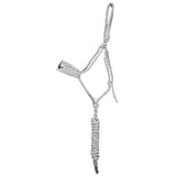 Best Ever Braided Mule Tape Halter w/ 8.5' Lead- Silver
