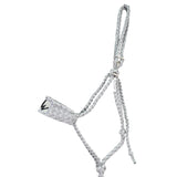 Best Ever Braided Mule Tape Halter w/ 8.5' Lead- Silver