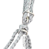 Best Ever Braided Mule Tape Halter w/ 8.5' Lead- Silver