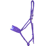 Best Ever Braided Mule Tape Halter w/ 8.5' Lead- Purple
