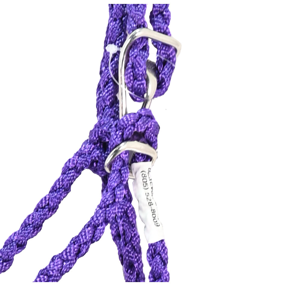 Best Ever Braided Mule Tape Halter w/ 8.5' Lead- Purple