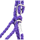 Best Ever Braided Mule Tape Halter w/ 8.5' Lead- Purple