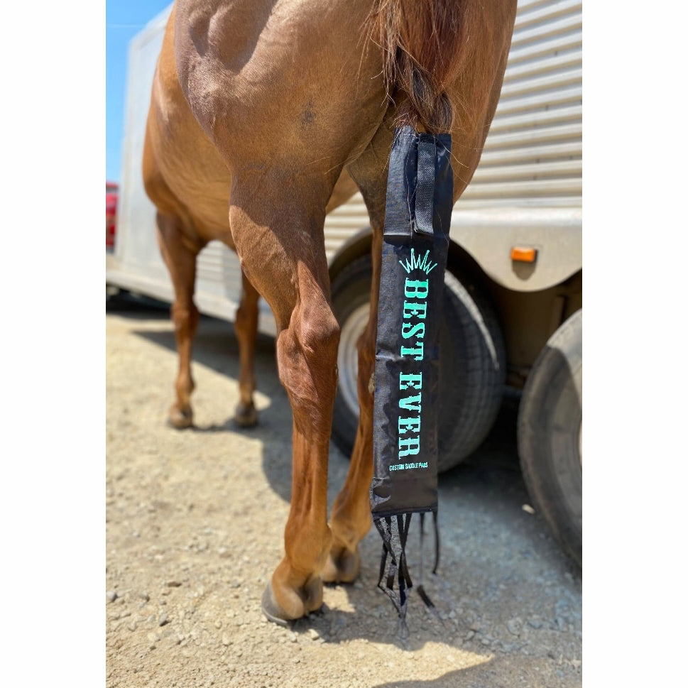 Best Ever Velcro Tail Bag- Black/Turquoise