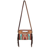 Rafter T Ranch Co Clutch/Crossbody Woolen Bag with Tooled Strap