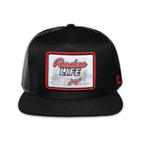 RopeSmart Black Trucker Cap with Rodeo Life Patch